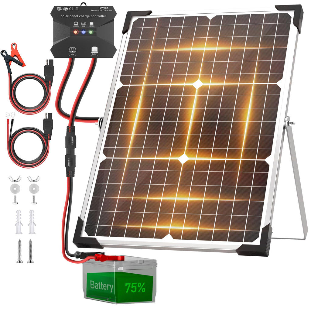 30W 12V Solar Panel Battery Charger Kit O423