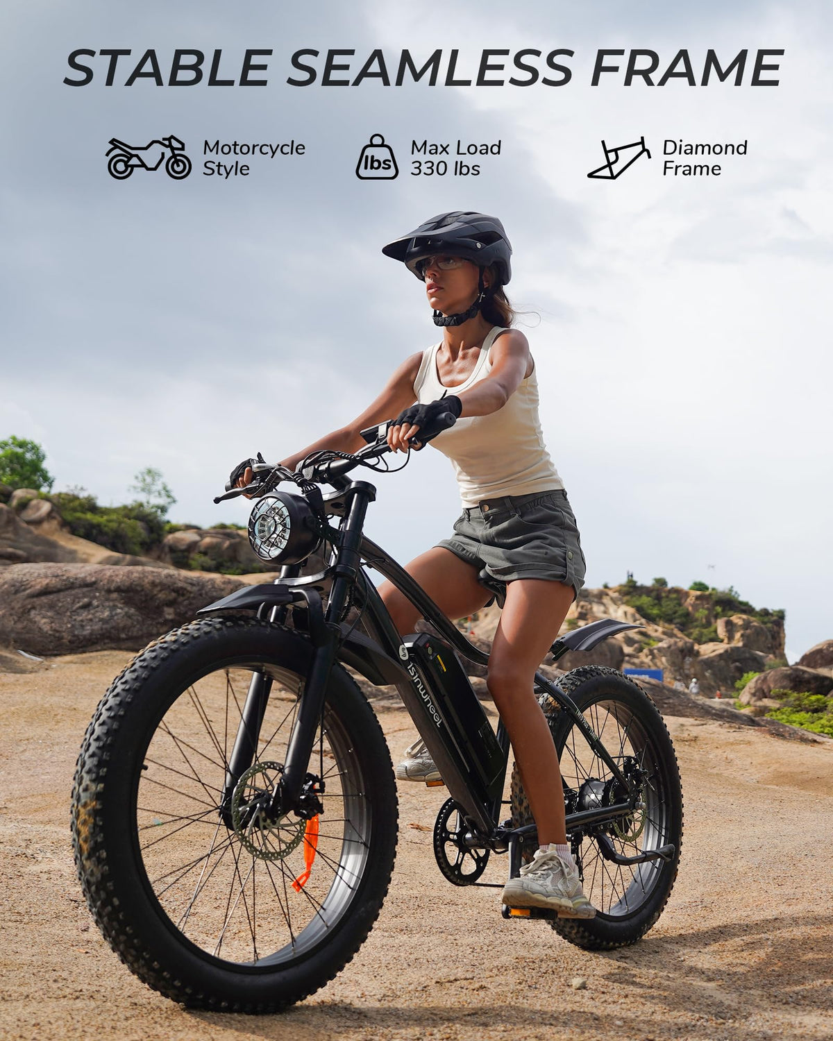 1000W Peak Motor 70 Miles Fat Tire Electric Bike A850