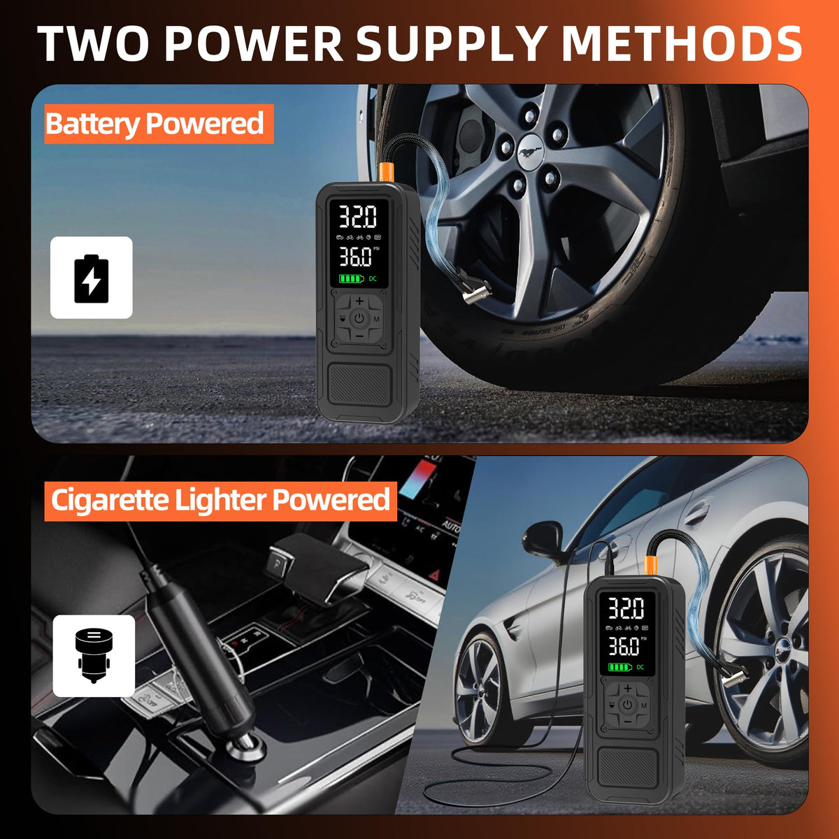 Portable Air Compressor 6000mAh 150PSI Tire Inflator M8700