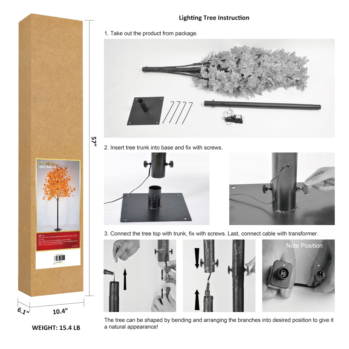 8FT Lighted Maple Tree B588580