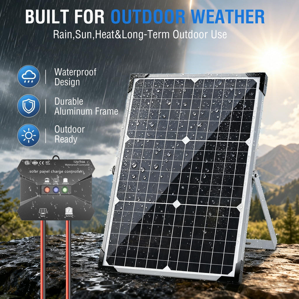30W 12V Solar Panel Battery Charger Kit O423