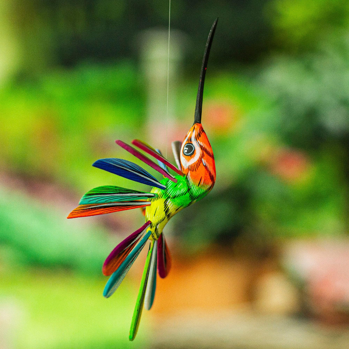 Hand Painted Wood Alebrije Bird Ornament P649269