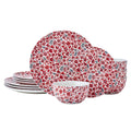 12 Piece Floral Stoneware Dinnerware Set M700047