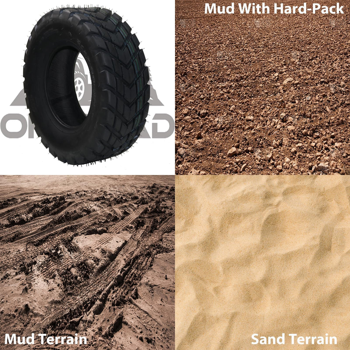 Set of 2 Off-Road 19x7-8 ATV/UTV Tires C505961