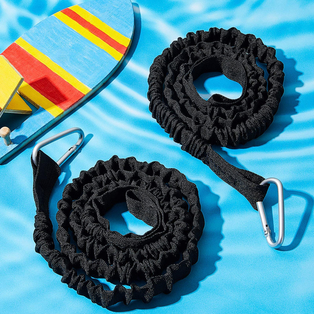 4 Pcs Stretchable Coiled Kayak Paddle Leash X383761
