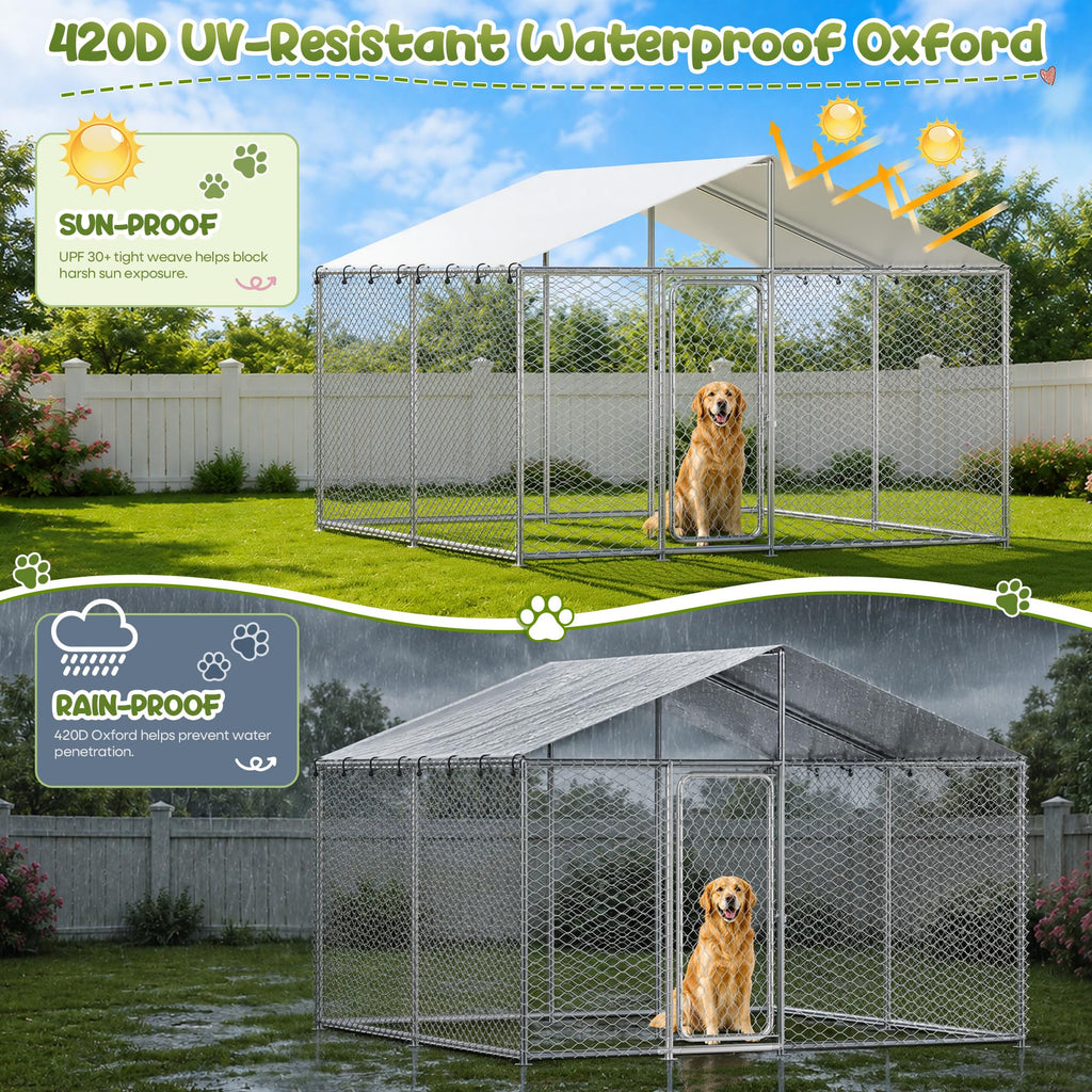 10x10 FT Heavy Duty Outdoor Dog Kennel E448382