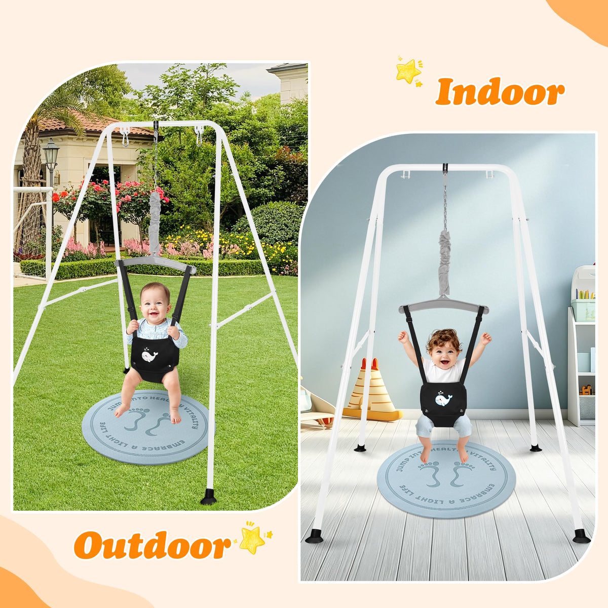 Foldable Baby Jumpers and Bouncers with Yoga Mat U91701