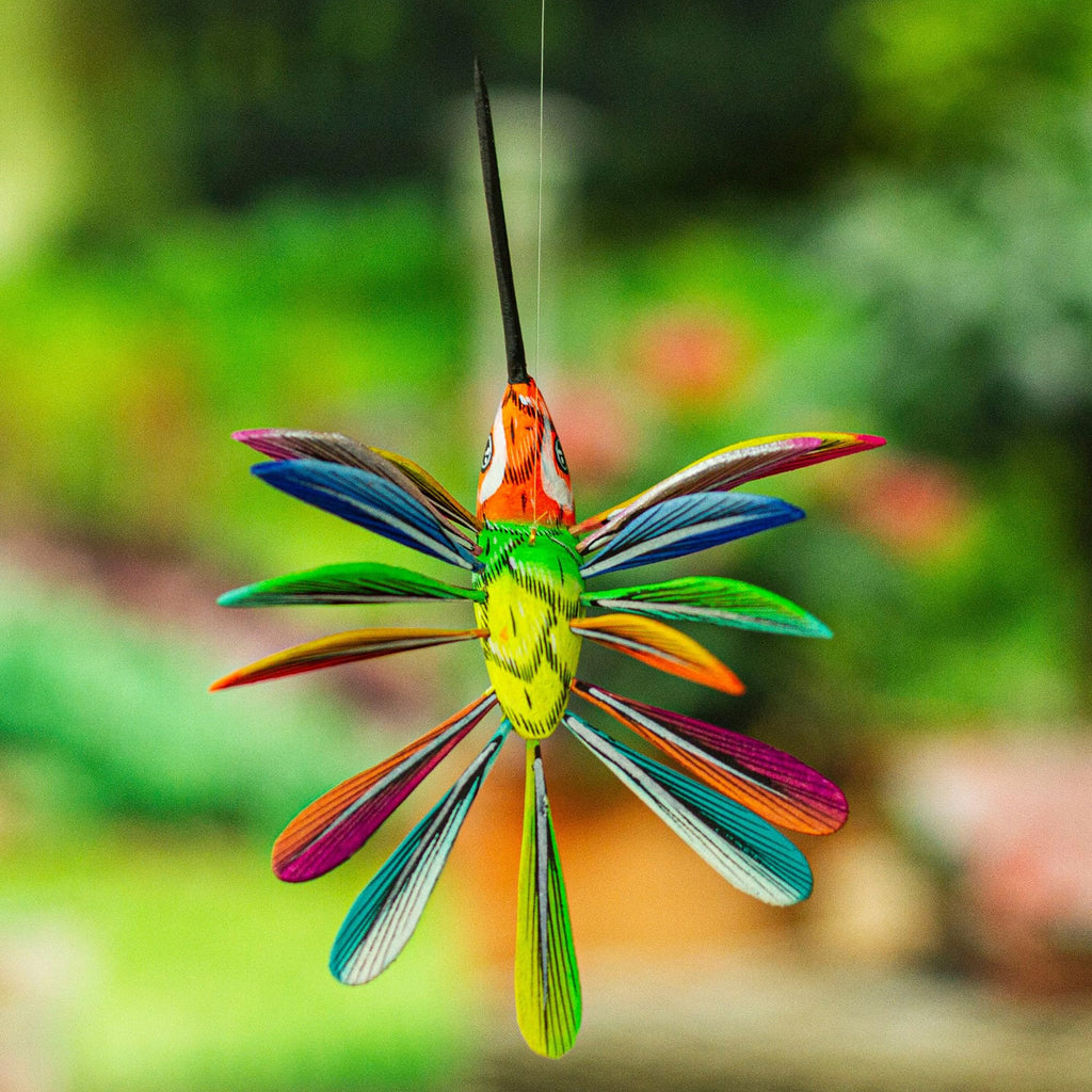 Hand Painted Wood Alebrije Bird Ornament P649269